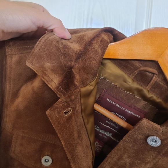 Eddie Bauer | 100% Suede Jacket and Suede Maxi Skirt Set Seattle Suede Washable - Picture 10 of 16